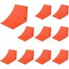 imageMytee Products 2 Pack Polyurethane Small Wheel Chock WMounting Holes for RVs Semi Trucks ampamp Trailers  40 Ton Load Capacity Heavy Duty Wheel Chocks for 3218quotTire Compatibility 11quot x8x8Orange Small