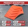 imageMytee Products 2 Pack Polyurethane Small Wheel Chock WMounting Holes for RVs Semi Trucks ampamp Trailers  40 Ton Load Capacity Heavy Duty Wheel Chocks for 3218quotTire Compatibility 11quot x8x8Orange Small