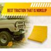 imageMytee Products 2 Pack Polyurethane Small Wheel Chock WMounting Holes for RVs Semi Trucks ampamp Trailers  40 Ton Load Capacity Heavy Duty Wheel Chocks for 3218quotTire Compatibility 11quot x8x8Yellow Medium
