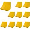 imageMytee Products 2 Pack Polyurethane Small Wheel Chock WMounting Holes for RVs Semi Trucks ampamp Trailers  40 Ton Load Capacity Heavy Duty Wheel Chocks for 3218quotTire Compatibility 11quot x8x8Yellow Medium