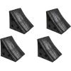 imageMytee Products 2 Pack Polyurethane Small Wheel Chock WMounting Holes for RVs Semi Trucks ampamp Trailers  40 Ton Load Capacity Heavy Duty Wheel Chocks for 3218quotTire Compatibility 11quot x8x8Black Small