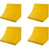 imageMytee Products 2 Pack Polyurethane Small Wheel Chock WMounting Holes for RVs Semi Trucks ampamp Trailers  40 Ton Load Capacity Heavy Duty Wheel Chocks for 3218quotTire Compatibility 11quot x8x8Yellow Medium