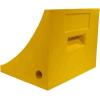 imageMytee Products 2 Pack Polyurethane Small Wheel Chock WMounting Holes for RVs Semi Trucks ampamp Trailers  40 Ton Load Capacity Heavy Duty Wheel Chocks for 3218quotTire Compatibility 11quot x8x8Yellow Medium
