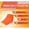 imageMytee Products 2 Pack Polyurethane Small Wheel Chock WMounting Holes for RVs Semi Trucks ampamp Trailers  40 Ton Load Capacity Heavy Duty Wheel Chocks for 3218quotTire Compatibility 11quot x8x8Orange Large