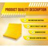imageMytee Products 2 Pack Polyurethane Small Wheel Chock WMounting Holes for RVs Semi Trucks ampamp Trailers  40 Ton Load Capacity Heavy Duty Wheel Chocks for 3218quotTire Compatibility 11quot x8x8Yellow Medium