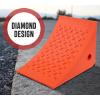 imageMytee Products 2 Pack Polyurethane Small Wheel Chock WMounting Holes for RVs Semi Trucks ampamp Trailers  40 Ton Load Capacity Heavy Duty Wheel Chocks for 3218quotTire Compatibility 11quot x8x8Orange Small