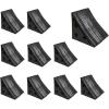 imageMytee Products 2 Pack Polyurethane Small Wheel Chock WMounting Holes for RVs Semi Trucks ampamp Trailers  40 Ton Load Capacity Heavy Duty Wheel Chocks for 3218quotTire Compatibility 11quot x8x8Black Small