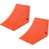 imageMytee Products 2 Pack Polyurethane Small Wheel Chock WMounting Holes for RVs Semi Trucks ampamp Trailers  40 Ton Load Capacity Heavy Duty Wheel Chocks for 3218quotTire Compatibility 11quot x8x8Orange Small