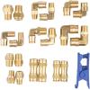 imageMytee Products 28 Piece 14quot 38quot ampamp 12quot DOT Air Brake Nylon Tubing Fitting Assortment Kit  Truck Parts Air Brake Line Fittings Brass Push to Connect Kit21 Pieces