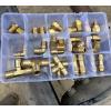 imageMytee Products 28 Piece 14quot 38quot ampamp 12quot DOT Air Brake Nylon Tubing Fitting Assortment Kit  Truck Parts Air Brake Line Fittings Brass Push to Connect Kit28 Pieces