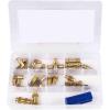 imageMytee Products 28 Piece 14quot 38quot ampamp 12quot DOT Air Brake Nylon Tubing Fitting Assortment Kit  Truck Parts Air Brake Line Fittings Brass Push to Connect Kit21 Pieces
