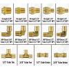 imageMytee Products 28 Piece 14quot 38quot ampamp 12quot DOT Air Brake Nylon Tubing Fitting Assortment Kit  Truck Parts Air Brake Line Fittings Brass Push to Connect Kit28 Pieces