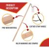 imageMytee Products 4 Pack 36quot Fuel Tank Measuring Stick wLeather Strap  Pine Wood Square Fuel Level Indicator Stick  Grade Rods2  Pack