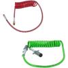 imageMytee Products Air Brake CoiledHose Assembly with Standard Aluminum Glad Hands for Truck ampamp Extension Handle Grip Set  15Ft w 12quot ampamp 40quot Pigtails  Air Lines for Semi Truck15 Ft Coil set w 7 Way Trailer Cord