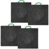 imageMytee Products Medium Outrigger Pad 24quot x 24quot x 15quot Thick for Crane Wrecker Tow Truck Service Truck  Black 2 Pack24 x 24 x 2 Recessed Radius
