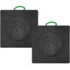 imageMytee Products Medium Outrigger Pad 24quot x 24quot x 15quot Thick for Crane Wrecker Tow Truck Service Truck  Black 2 Pack24 x 24 x 2 Recessed Radius