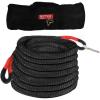 imageMytee Products 1quot x30 Kinetic Recovery Rope wVelcro Strap ampamp Tote Bag  33900 LBS Red ampamp Black  Heavy Duty Kinetic Energy Tow Rope  Offroad Snatch Strap for Truck SUV UTV ATV Car Tractor1 x 20