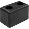 imageMytee Products 2 Pack 6x312x312 Rubber Dock Bumper with 2 Holes  Impact Resistant Molded Rectangular Rubber Bumper for Semi Truck Flatbed Trailer Boat Docks Marinas ampamp Parking Spots6 x 312 x 312