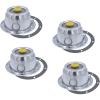 imageMytee Products 2 Pack Aluminum Trailer Hub Cap with Gasket ampamp Rubber Vent Plugs Compatible with Freightliner MT45 20106 Holes Hub Cap for Trailer Axle Replaces 3435111 SCR3435111 STM34351114  Pack