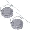 imageMytee Products 2 Pk 3quot Aluminum Diesel Fuel Tank Cap w 8quot Retaining Chain NonLocking and NonVented Fuel Cap for 20770657 and VNL Models2  Pack
