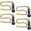 imageMytee Products 2 Ton Snatch Block wChain Flatbed Tow Truck Rollback Wrecker Car Carrier Cable 2 Pack4  Pack