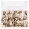 imageMytee Products 28 Piece 14quot 38quot ampamp 12quot DOT Air Brake Nylon Tubing Fitting Assortment Kit  Truck Parts Air Brake Line Fittings Brass Push to Connect Kit28 Pieces