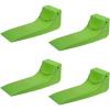 imageMytee Products 4 Pack 16quotx55quot Tire Skates for Tow Truck  HeavyDuty Extra Wide Neon Safety Green Tire Skates for Car Hauler Flat Bed Wrecker Rollback Carrier Safety High Visibility