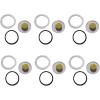 imageMytee Products 4 Pack 3595995 Trailer Hub Cap Window Cover Kit  Hub Caps with Gaskets ampamp Vent Plug for Semi Truck Trailer Replaces 3595995 283109C1 283109C 2249WK 4131244 54273 M3989 STM35959956  Pack