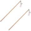imageMytee Products 4 Pack 36quot Fuel Tank Measuring Stick wLeather Strap  Pine Wood Square Fuel Level Indicator Stick  Grade Rods2  Pack
