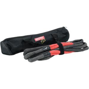 imageMytee Products 1quot x30 Kinetic Recovery Rope wVelcro Strap ampamp Tote Bag  33900 LBS Red ampamp Black  Heavy Duty Kinetic Energy Tow Rope  Offroad Snatch Strap for Truck SUV UTV ATV Car Tractor12 x 20