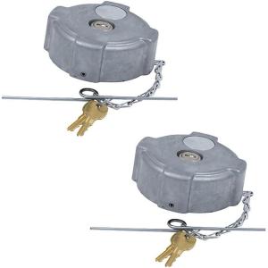 imageMytee Products 2 Pack 3quot Aluminum Locking wKeys Truck Fuel Tank Cap Vented 14 Turn Female Fuel Cap Compatible wFreightliner Cascadia Columbia Century Replace 0337017002 03370170022  Pack