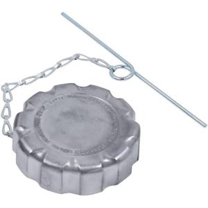 imageMytee Products 2 Pk 3quot Aluminum Diesel Fuel Tank Cap w 8quot Retaining Chain NonLocking and NonVented Fuel Cap for 20770657 and VNL Models1  Pack