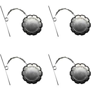 imageMytee Products 2 Pk 3quot Aluminum Diesel Fuel Tank Cap w 8quot Retaining Chain NonLocking and NonVented Fuel Cap for 20770657 and VNL Models4  Pack