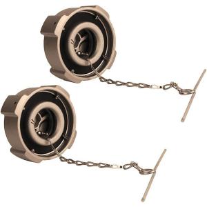 imageMytee Products 2 Pk 3quot Lever Aluminum NonLocking Vented Truck Fuel Tank Cap 14 Turn  Compatible with Freightner Cascadia FLD Columbia Century  Replace 03370170002  Pack