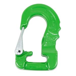 imageMytee Products 3 Ton Round Sling Hook with Safety Latch  Heavy Duty Rigging Hook for Round Nylon Slings Lifting ampamp Hoisting Equipment  YellowGreen