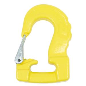 imageMytee Products 3 Ton Round Sling Hook with Safety Latch  Heavy Duty Rigging Hook for Round Nylon Slings Lifting ampamp Hoisting Equipment  YellowYellow