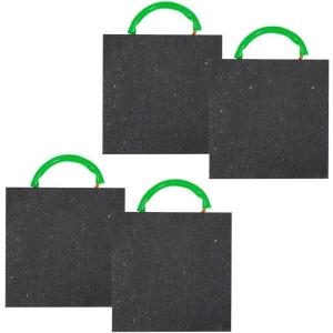imageMytee Products 4 Pack 15quotx15quotx15quot Thick Outrigger Pad for RV with Ergonomic Handle  High Density Black Stabilizing Jack Landing Pad for Crane Wrecker Tow Truck RVs4  Pack