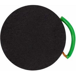 imageMytee Products 4 Pack Round Outrigger Pad 12quot Diameter 15quot Thick 45000 lbs WLL RV Pads Lightweight Stackable Waterproof Unbreakable Ergonomic Handle1  Pack