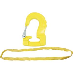 imageMytee Products Endless Round Sling 10 Green wHook Combo 5300 lbs WLL Crane Rigging Hoist Wrecker Recovery TowingYellow