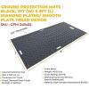 image2 x 8 Ground Protection Mats with Double Sided Diamond Plated Tread Design  High Density Polyethylene Mat Easily Supports 60 Ton Loads on Lawns Dirt and Any Other Areas2 FT x 8 FT