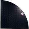 image4 Pack 4x4 HeavyDuty Black Curved Ground Protection Mats  120000 lbs Capacity  Diamond Plated Tread on HighDensity Polyethylene HDPE for Heavy Equipment4x4