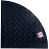 image4 Pack 4x4 HeavyDuty Black Curved Ground Protection Mats  120000 lbs Capacity  Diamond Plated Tread on HighDensity Polyethylene HDPE for Heavy Equipment2x2