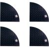 image4 Pack 4x4 HeavyDuty Black Curved Ground Protection Mats  120000 lbs Capacity  Diamond Plated Tread on HighDensity Polyethylene HDPE for Heavy Equipment3x3
