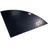 image4 Pack 4x4 HeavyDuty Black Curved Ground Protection Mats  120000 lbs Capacity  Diamond Plated Tread on HighDensity Polyethylene HDPE for Heavy Equipment4x4
