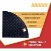 image4 Pack 4x4 HeavyDuty Black Curved Ground Protection Mats  120000 lbs Capacity  Diamond Plated Tread on HighDensity Polyethylene HDPE for Heavy Equipment3x3