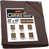 image6 x 8 Dark Brown Canvas Tarp 12oz  Water Resistant ampamp Breathable  Heavy Duty Tarps  Multipurpose Tarpaulin Cover for Camping TentDark Brown