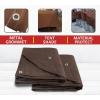 image6 x 8 Dark Brown Canvas Tarp 12oz  Water Resistant ampamp Breathable  Heavy Duty Tarps  Multipurpose Tarpaulin Cover for Camping TentDark Brown