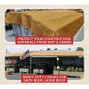 image6 x 8 Dark Brown Canvas Tarp 12oz  Water Resistant ampamp Breathable  Heavy Duty Tarps  Multipurpose Tarpaulin Cover for Camping TentTan