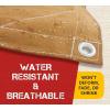 image6 x 8 Dark Brown Canvas Tarp 12oz  Water Resistant ampamp Breathable  Heavy Duty Tarps  Multipurpose Tarpaulin Cover for Camping TentTan