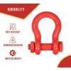 imageMytee Products 118quot Anchor Shackle Forged Carbon Steel wAlloy Screw Pin WLL  950 Tons 19000 lbs Double Rust Protection Heavy Duty D Ring Shackle for Towing Rigging ampamp Vehicle Recovery 2 Pack4  Pack